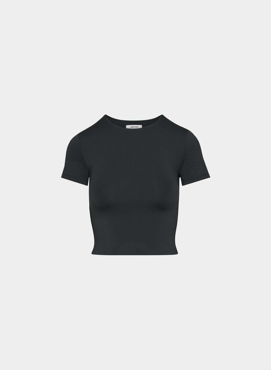 original contour marvel t-shirt med rund midja svart