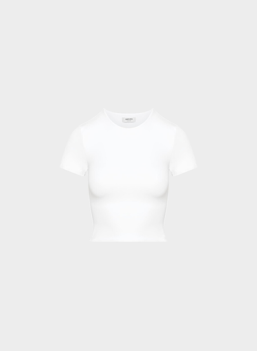 original contour marvel t-shirt med rund midja ljusvit