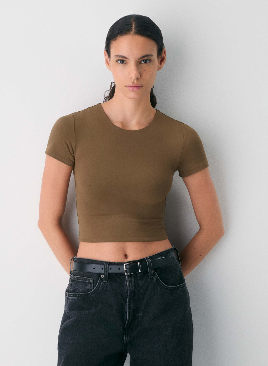 original contour marvel t-shirt med rund midja mörkblå