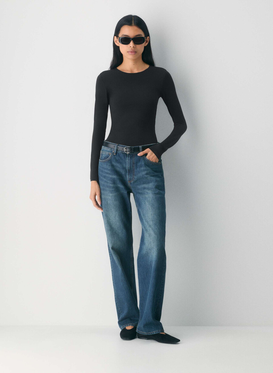 original contour splendid crew långärmad tröja svart