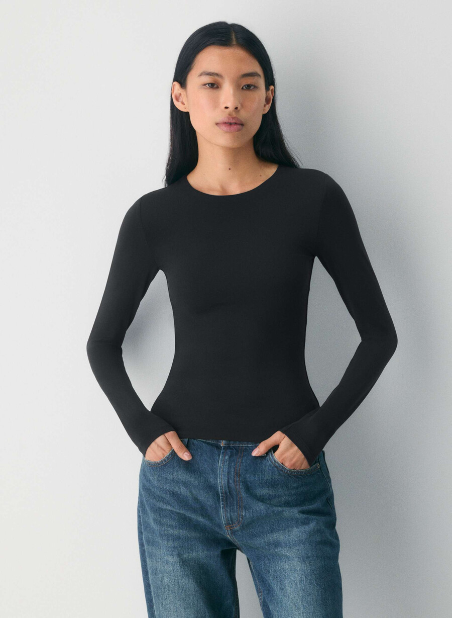 original contour splendid crew långärmad tröja svart