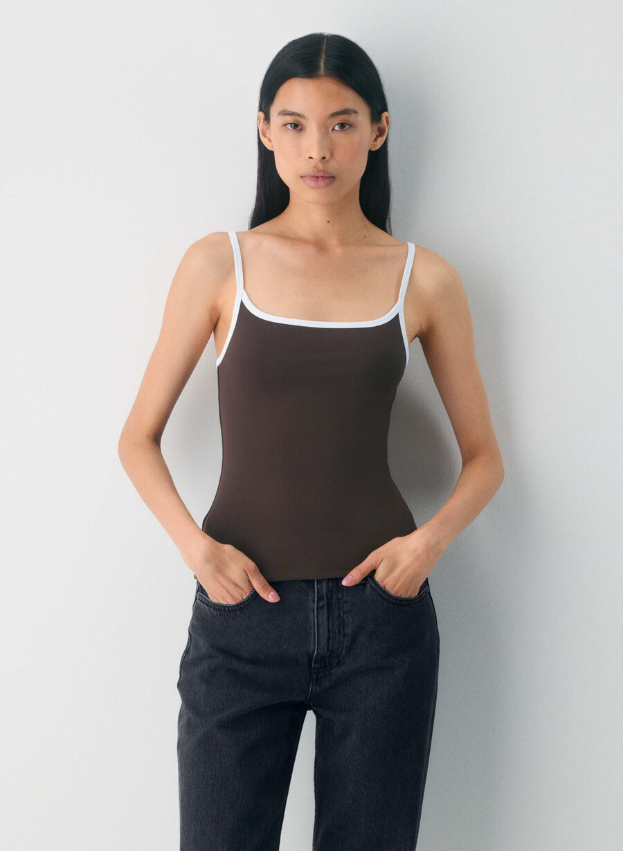 original contour swoop linne i mockabrunvit