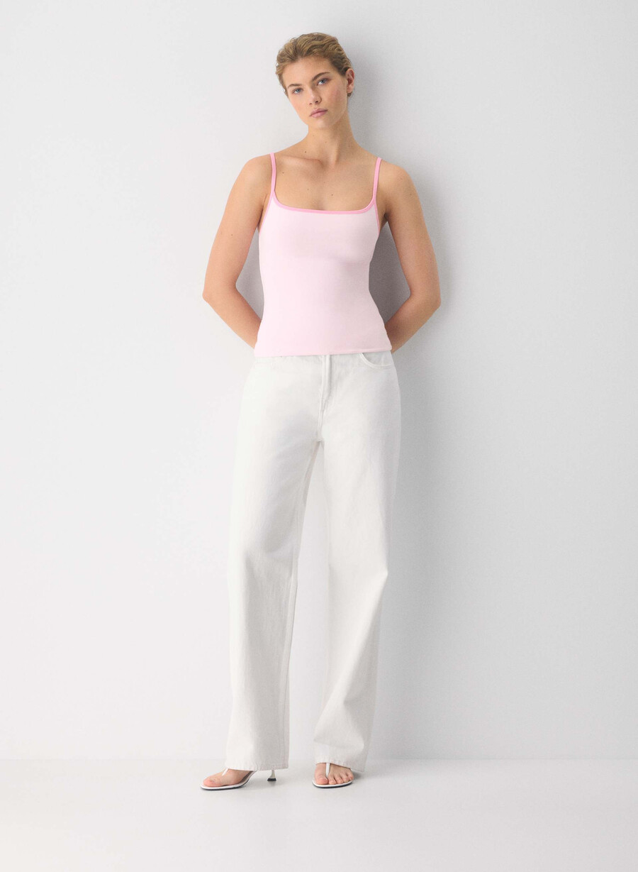 original contour swoop linne med topp villa pinkjllbn pnk