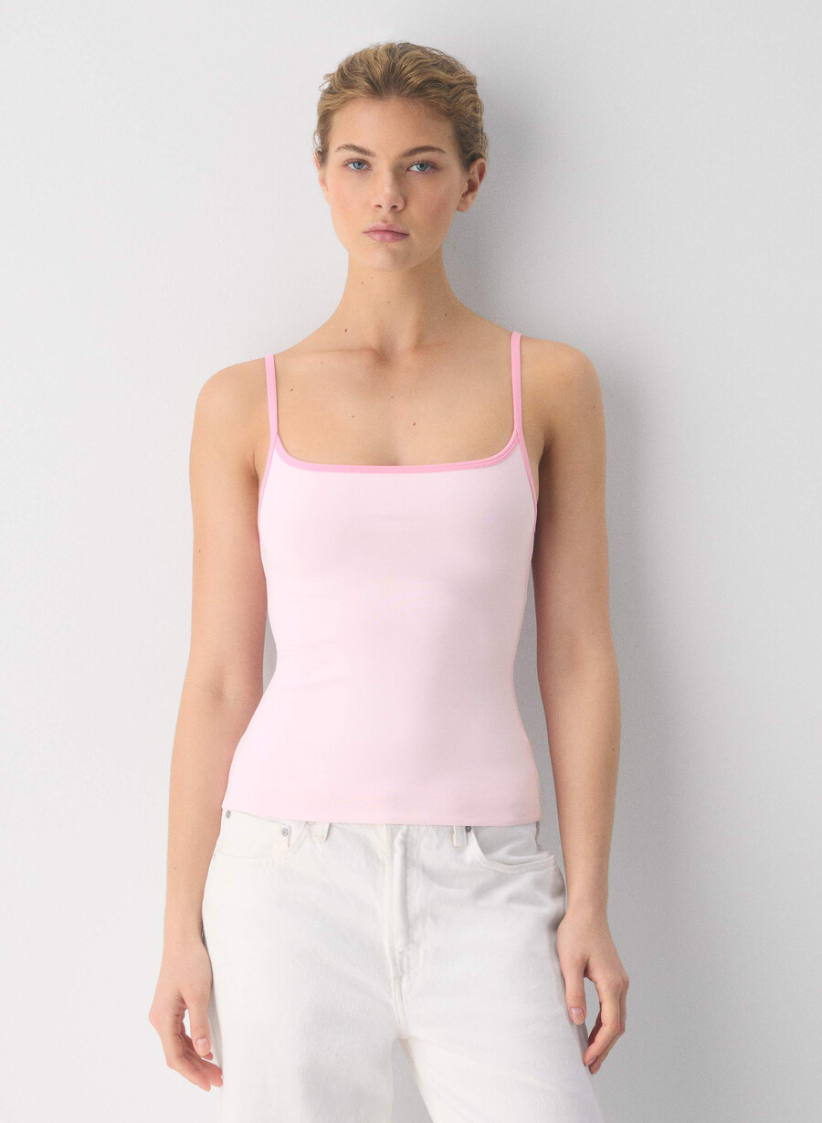 original contour swoop linne med topp villa pinkjllbn pnk