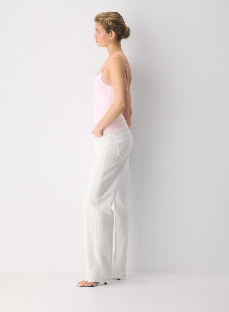 original contour swoop linne med topp villa pinkjllbn pnk