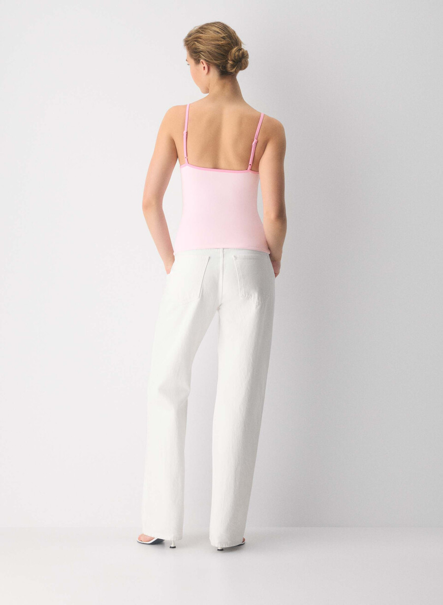 original contour swoop linne med topp villa pinkjllbn pnk