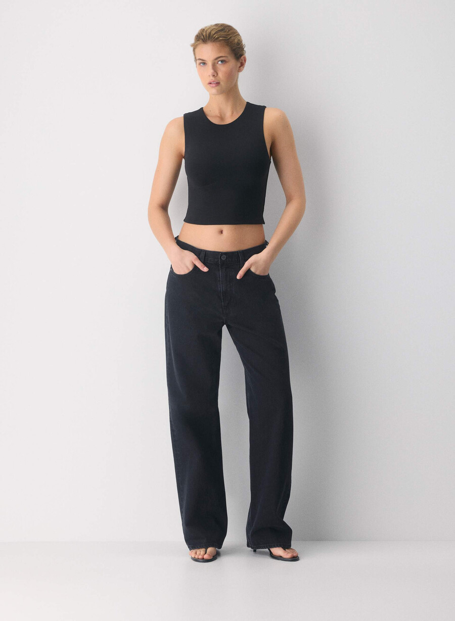 original contour tenor crew linne svart