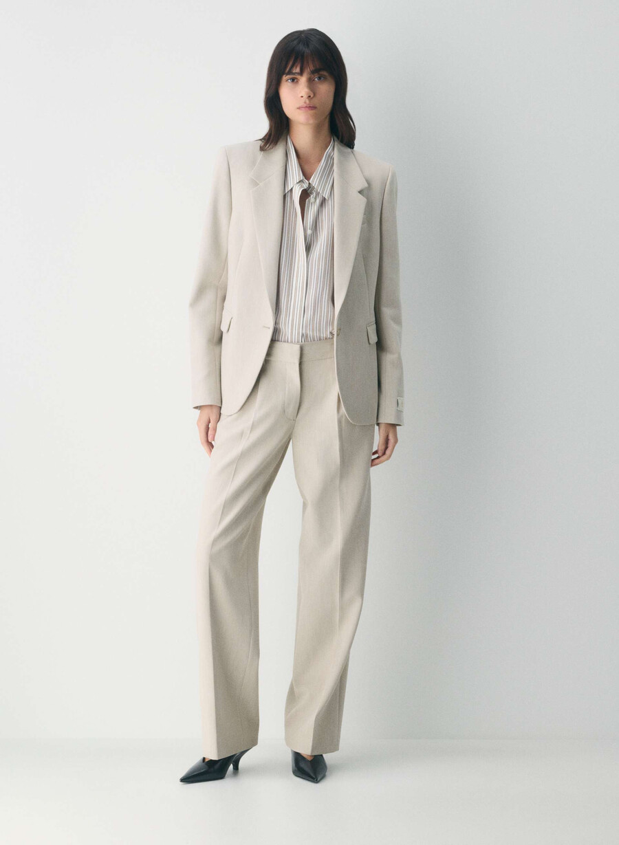the effortless pant lo-rise - Återväsentlig ljung matt pärla
