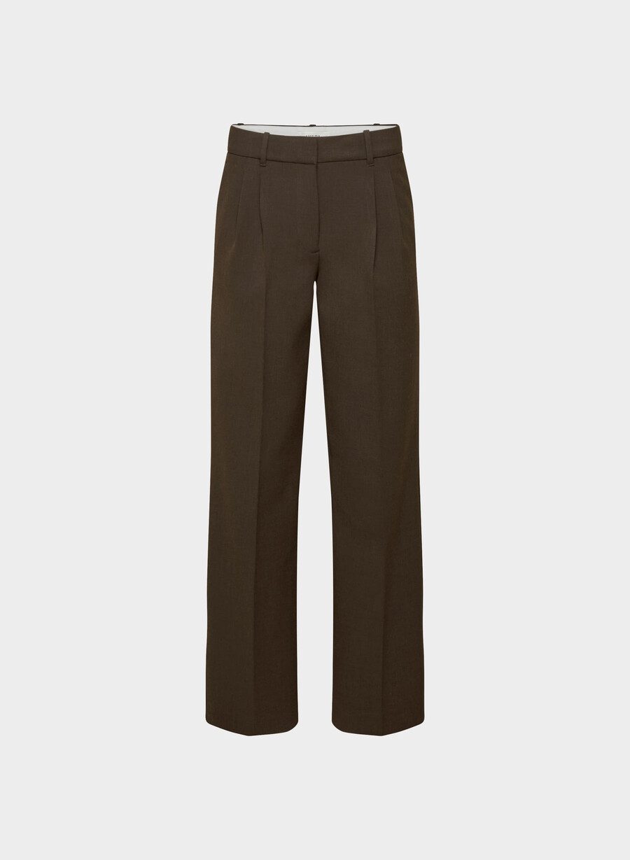the effortless pant lo-rise - Återväsentlig ljungröd kakao