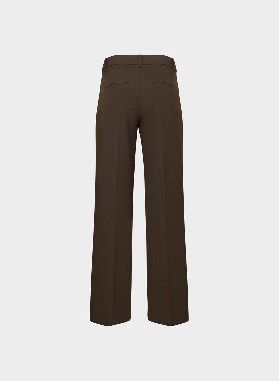 the effortless pant lo-rise - Återväsentlig ljungröd kakao