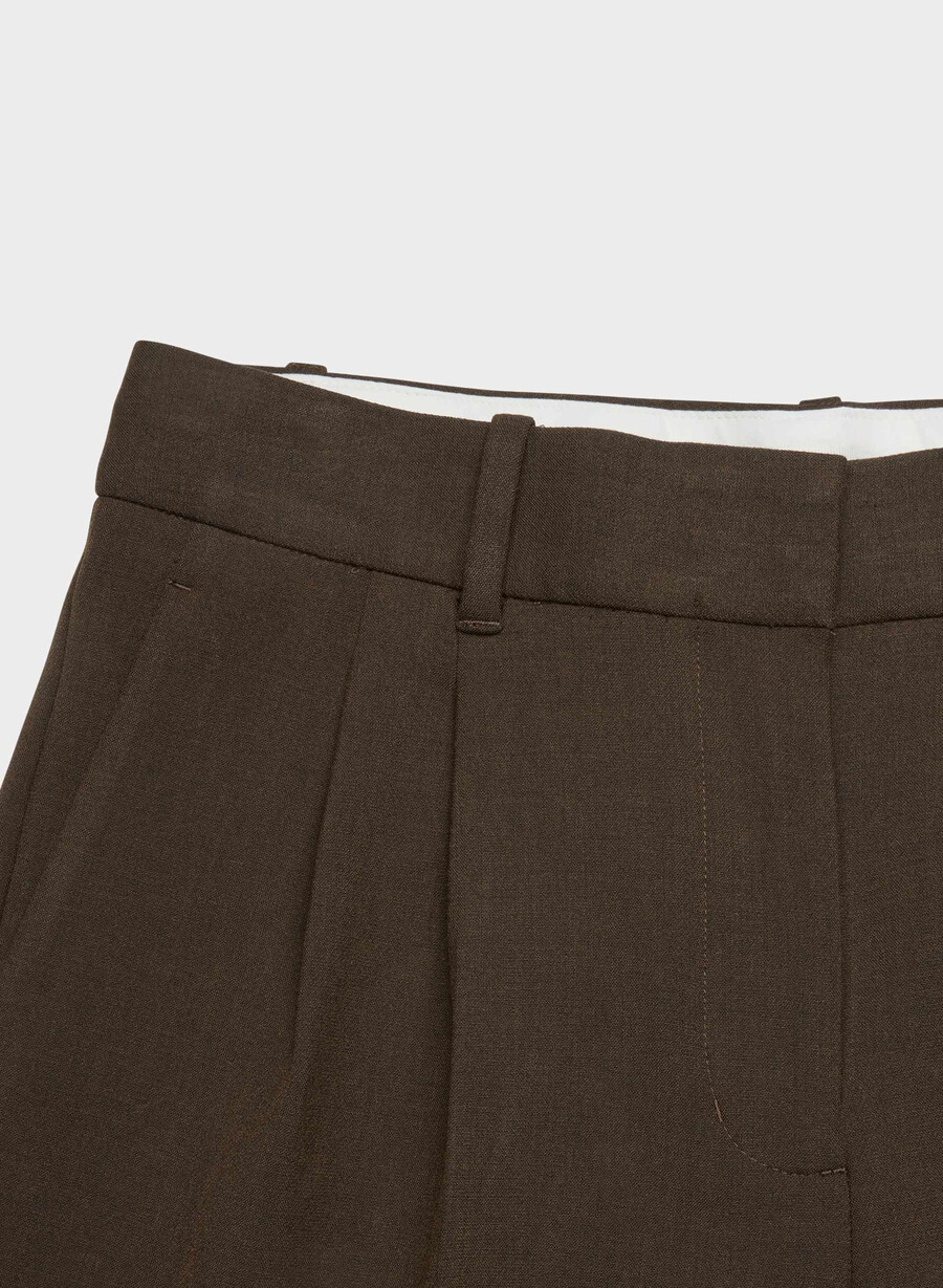 the effortless pant lo-rise - Återväsentlig ljungröd kakao
