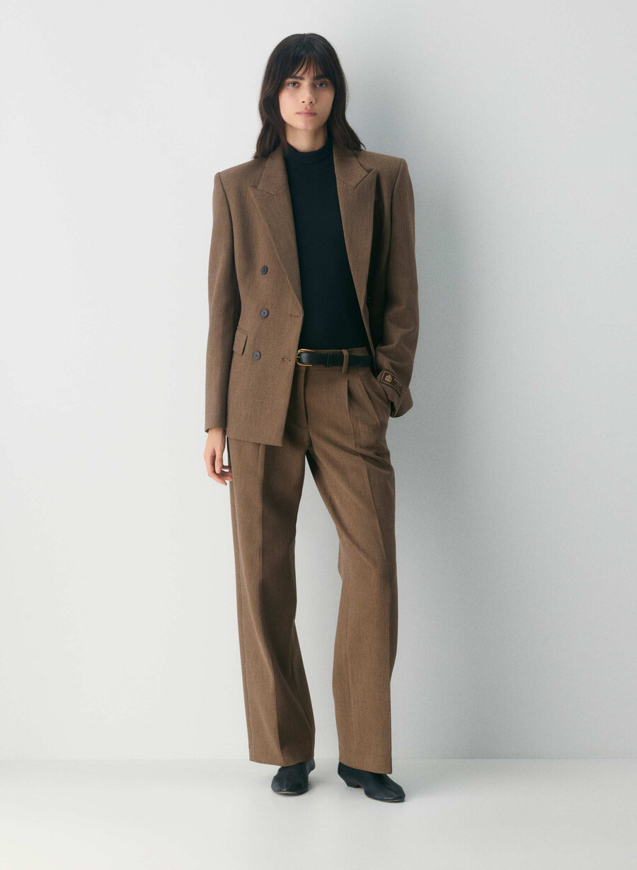 the effortless pant lo-rise - Återväsentlig ljungröd kakao