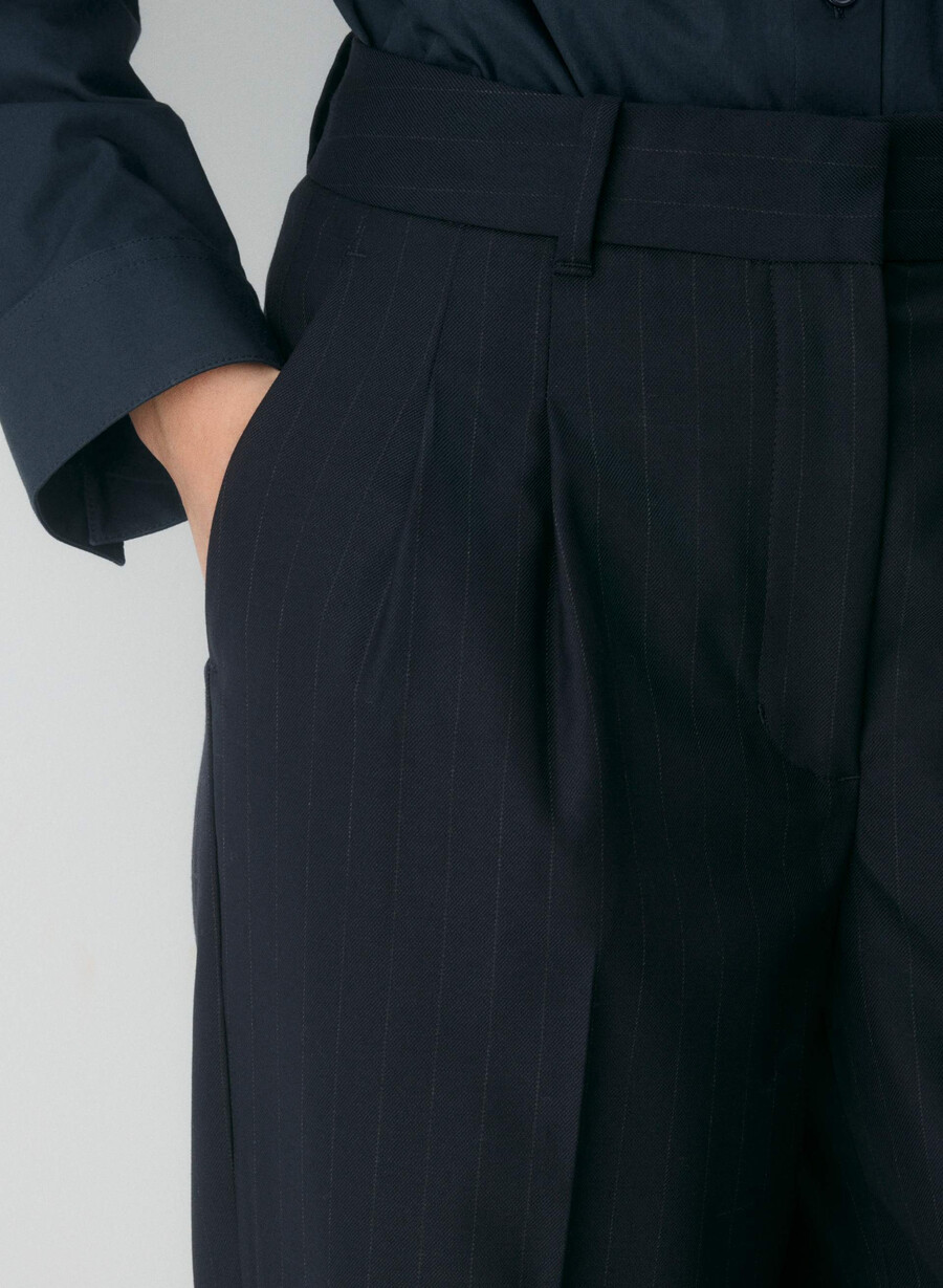 the effortless pant - raffinerad brnt stripe dk n nv