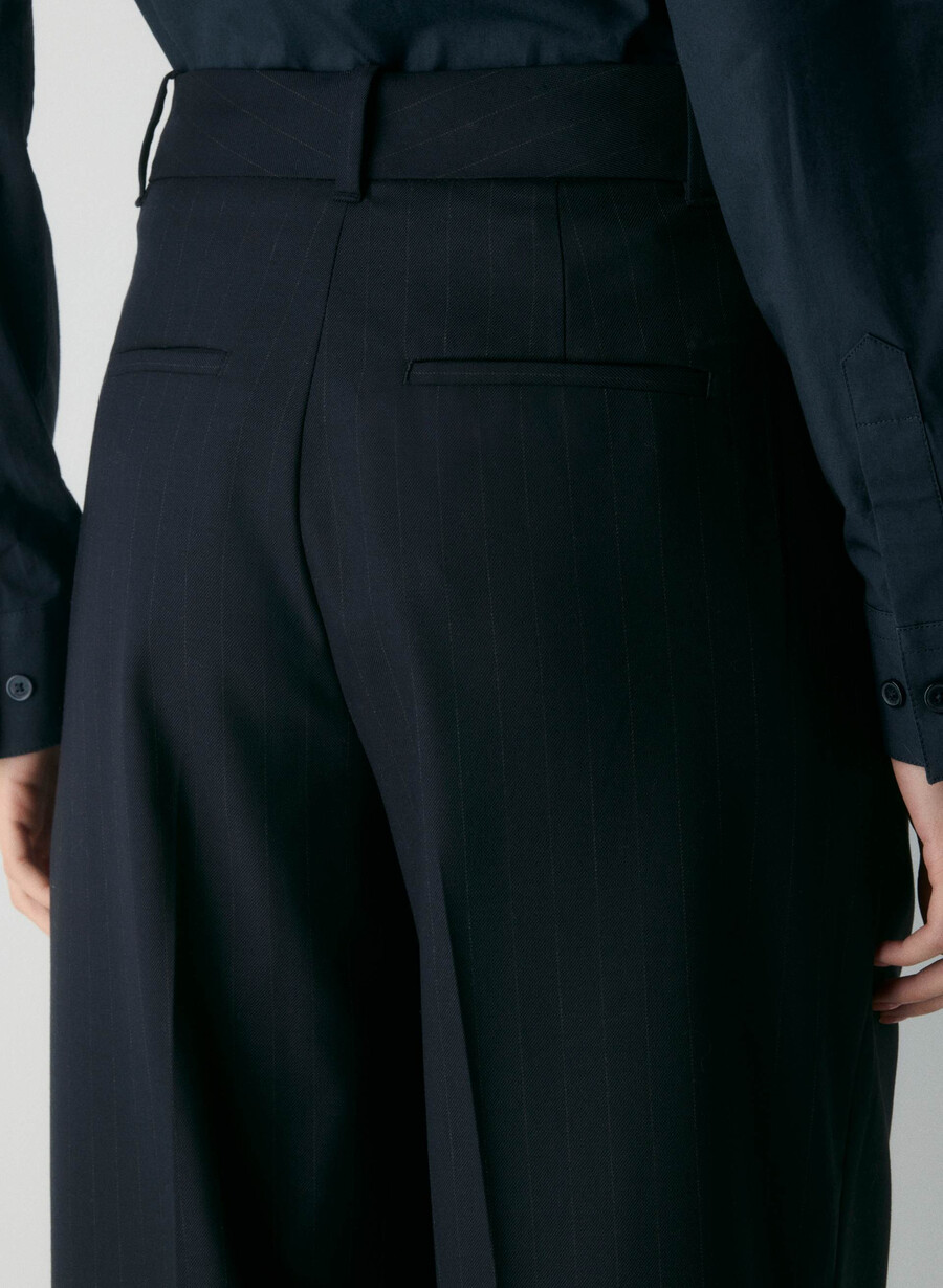 the effortless pant - raffinerad brnt stripe dk n nv