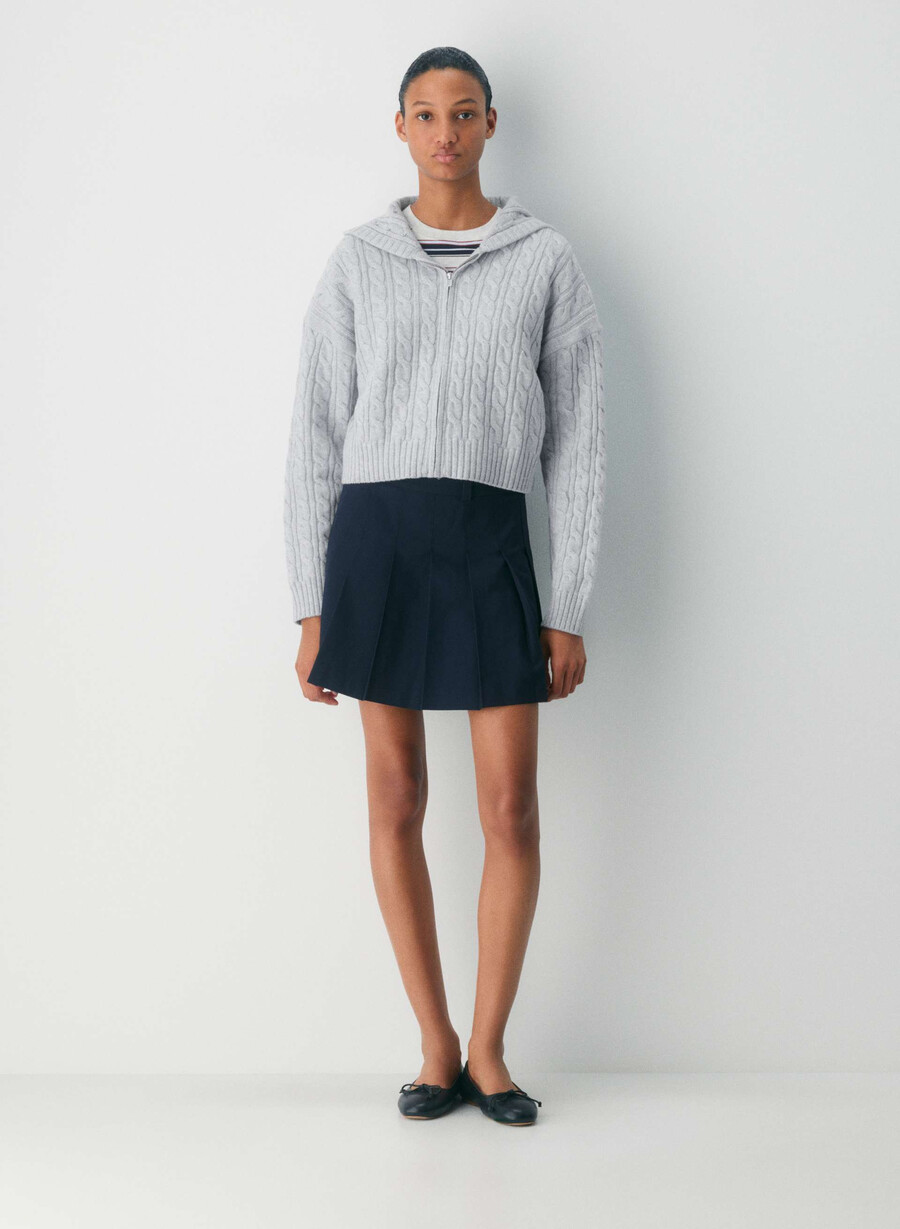 octavia zip hoodie ljunggrå krom