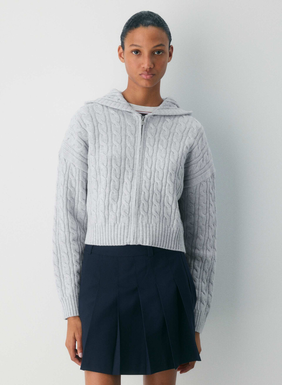 octavia zip hoodie ljunggrå krom