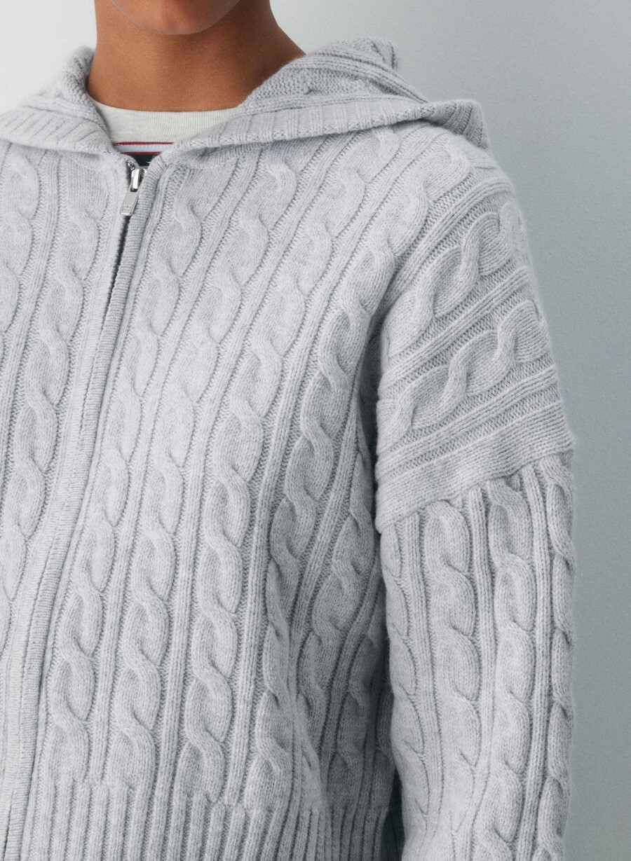 octavia zip hoodie ljunggrå krom