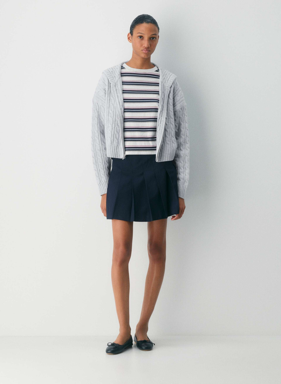 octavia zip hoodie ljunggrå krom
