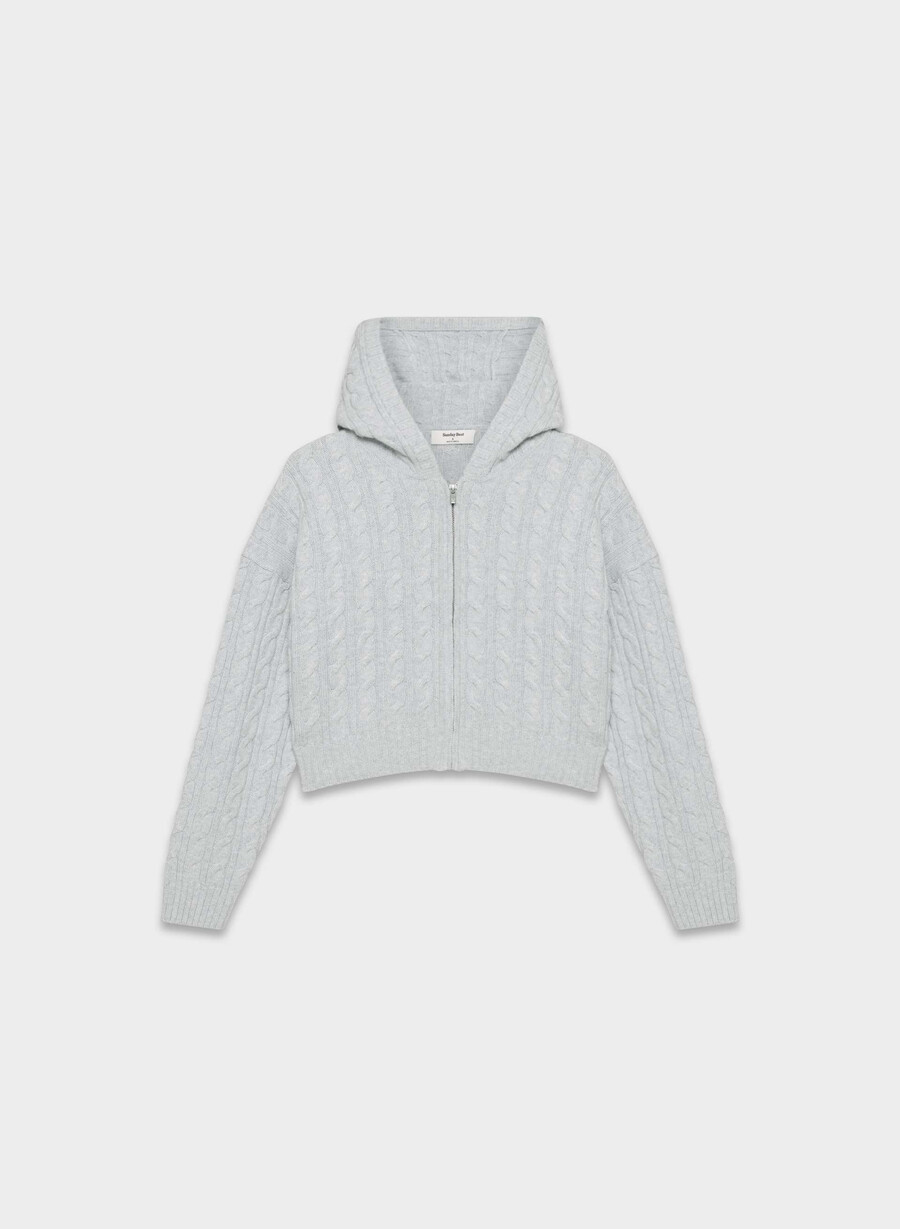 octavia zip hoodie ljunggrå krom