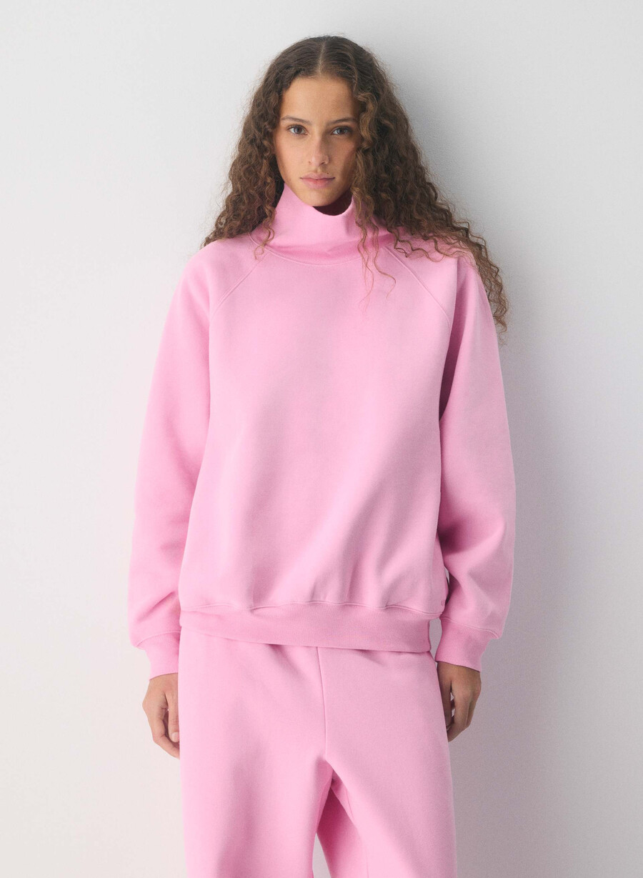 mysig fleece mega raglan trattringning campusgrÖn
