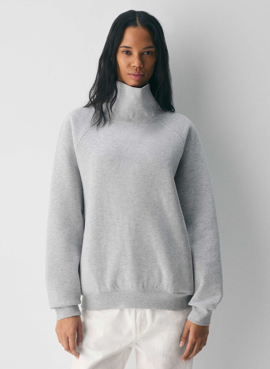 mysig sweatfleece mega raglan trattkrage ljungkrom