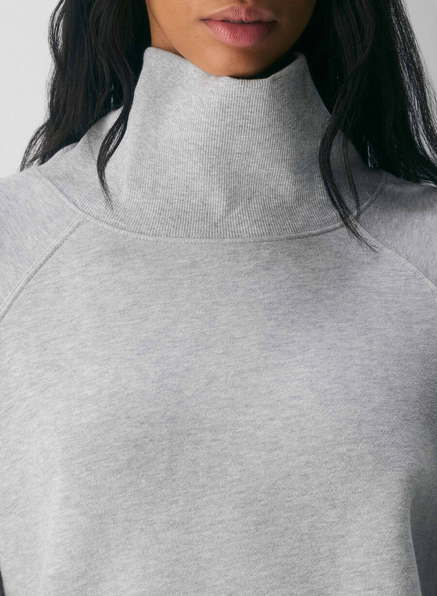 mysig sweatfleece mega raglan trattkrage ljungkrom