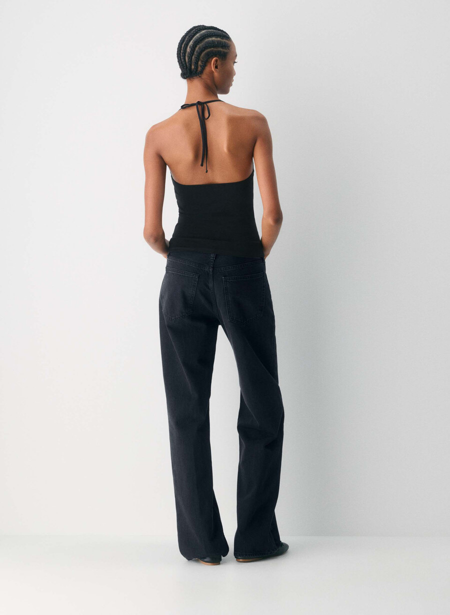 chill entourage halter top svart