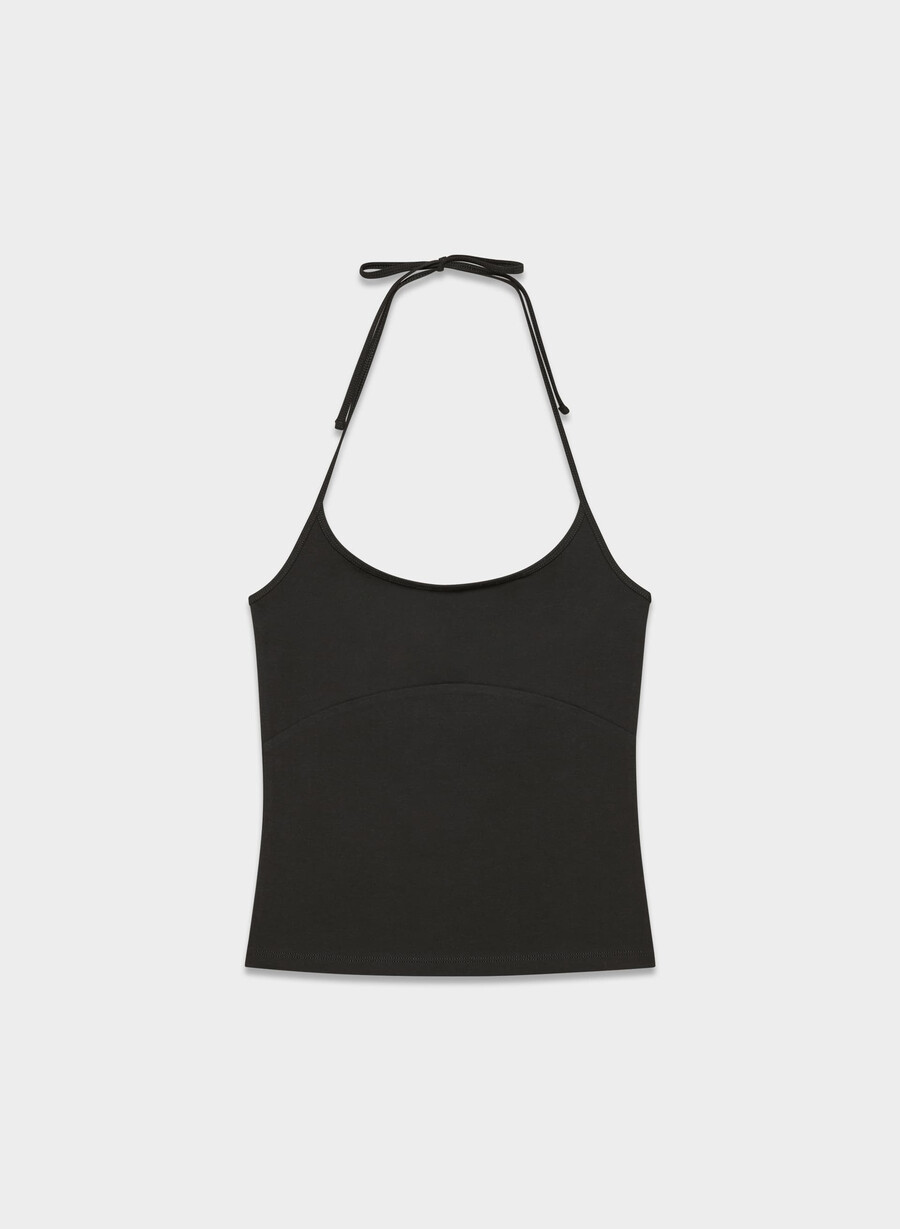 chill entourage halter top svart
