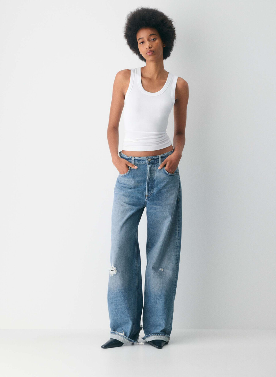 medborgare av mänskligheten ayla baggy cuffed jean solano