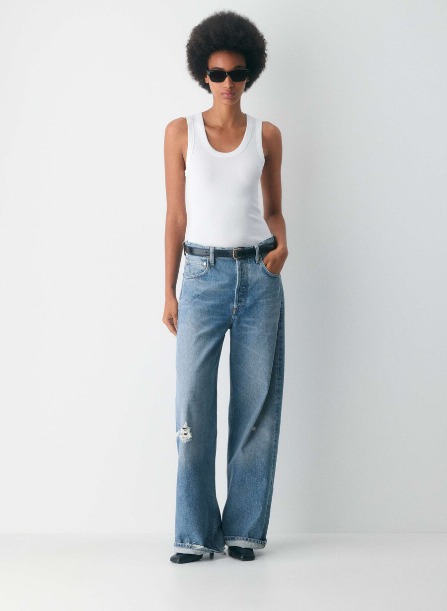 medborgare av mänskligheten ayla baggy cuffed jean solano