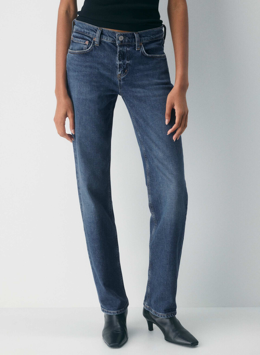 agolde lågmidjade smala jeans slick
