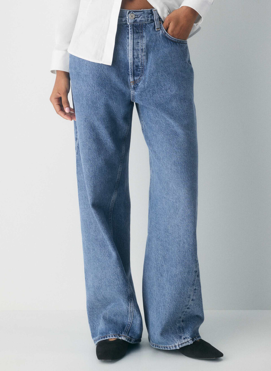 agolde twist låghängande baggy jeans myth