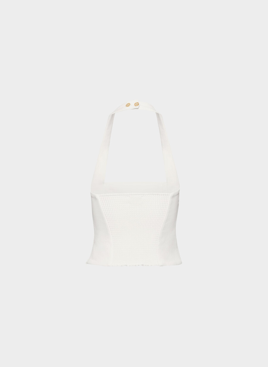 whisper halter top - crepette ljusbjÖrk