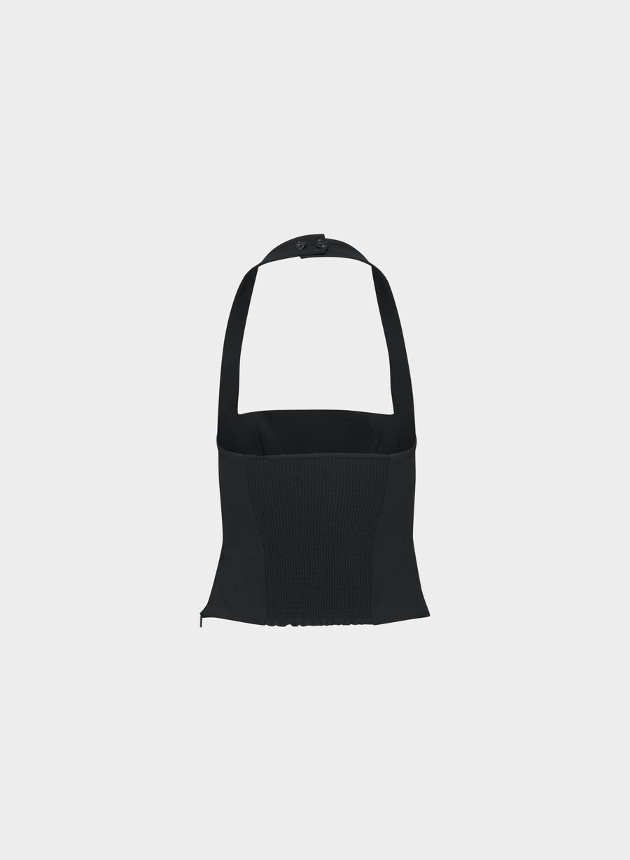 whisper halter top - crepette svart