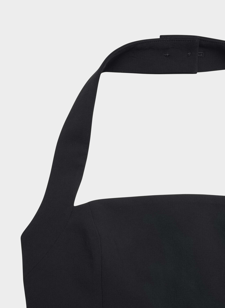 whisper halter top - crepette svart