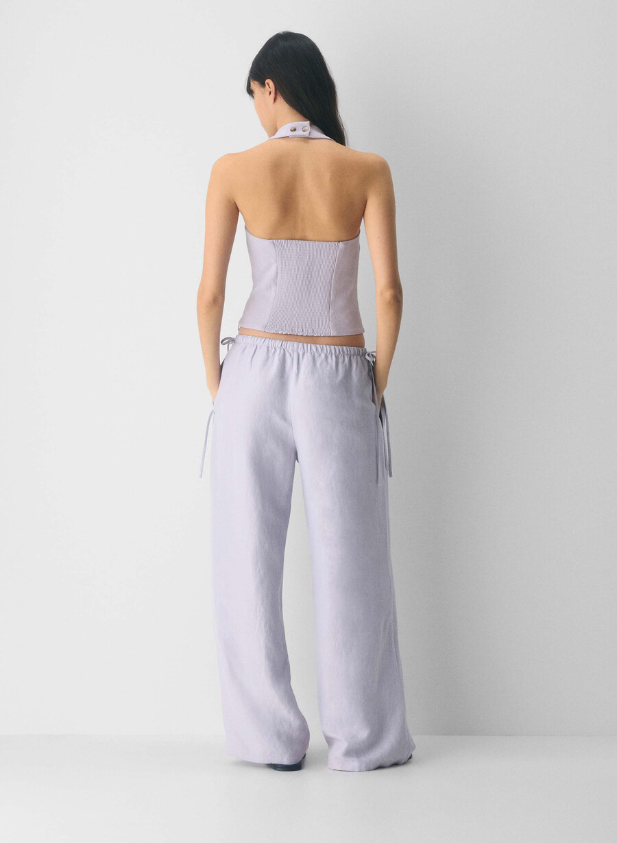 whisper halter top - crepette vildblomma lila