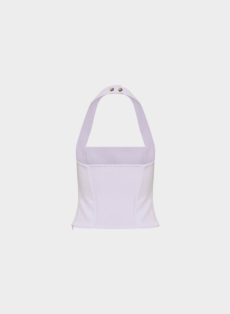 whisper halter top - crepette vildblomma lila