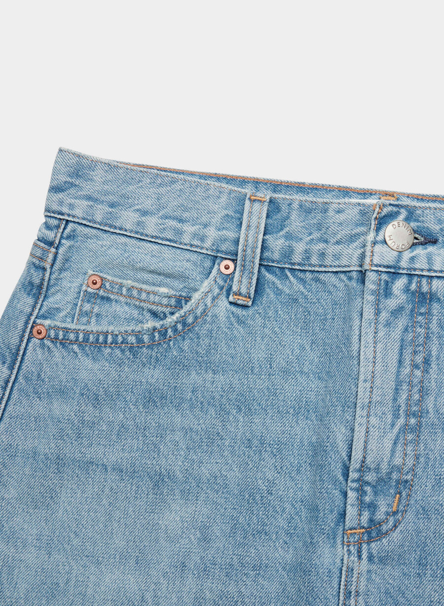 denim forum 90-talets vintage mikrojeanskjol 7 år bleu taboo