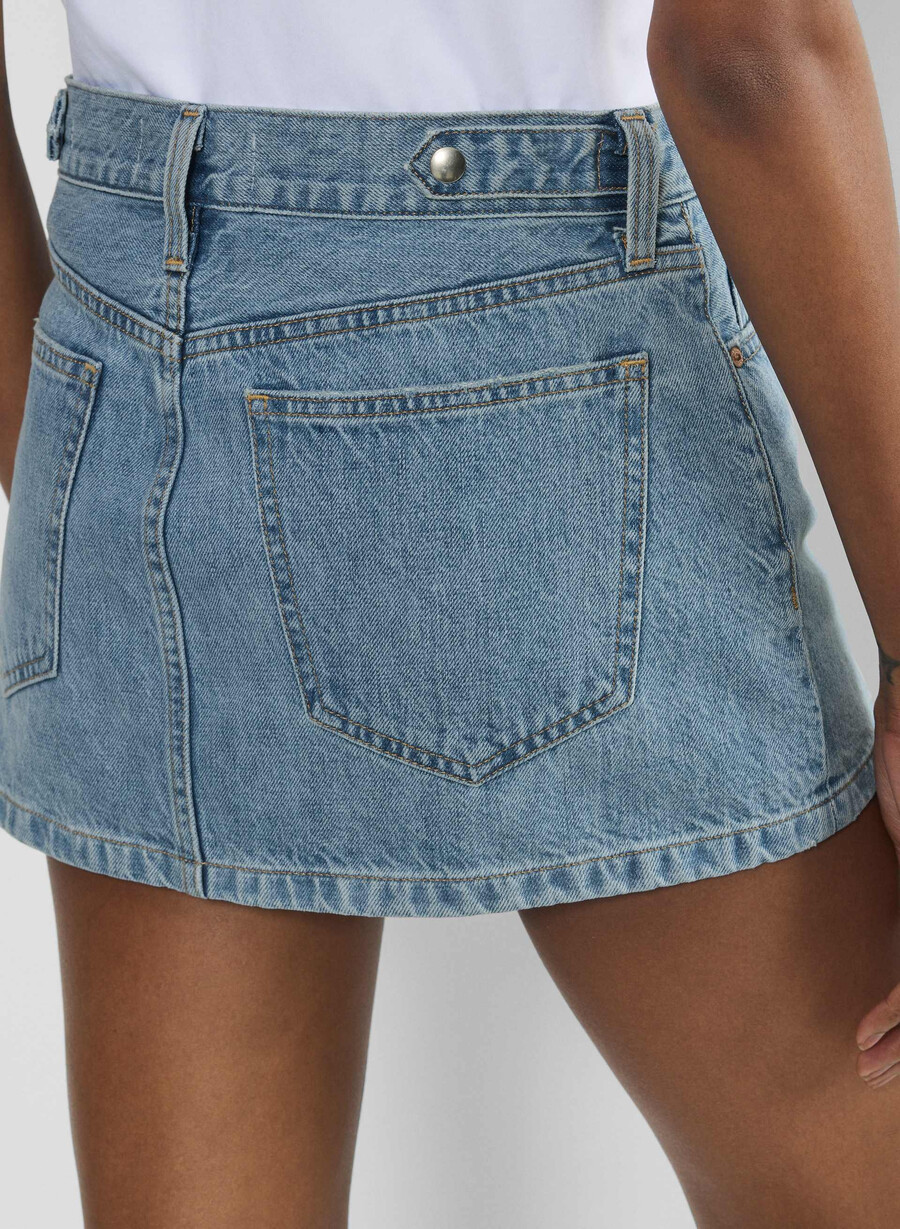 denim forum 90-talets vintage mikrojeanskjol 7 år bleu taboo