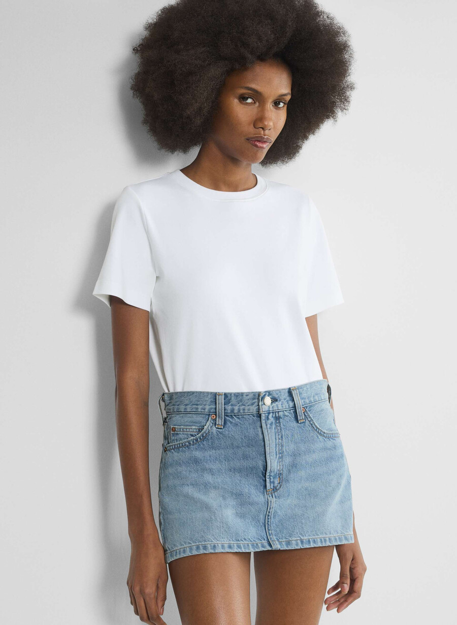 denim forum 90-talets vintage mikrojeanskjol 7 år bleu taboo