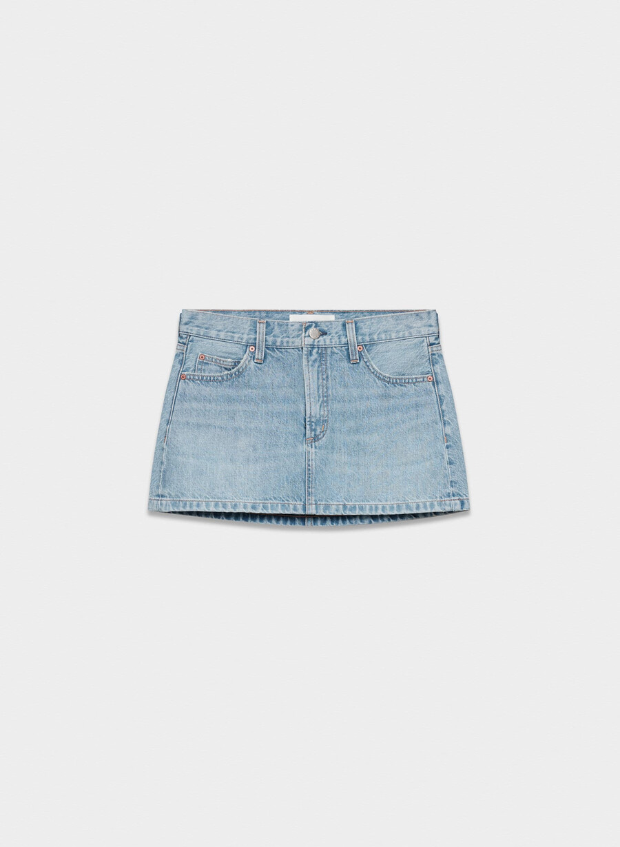 denim forum 90-talets vintage mikrojeanskjol 7 år bleu taboo