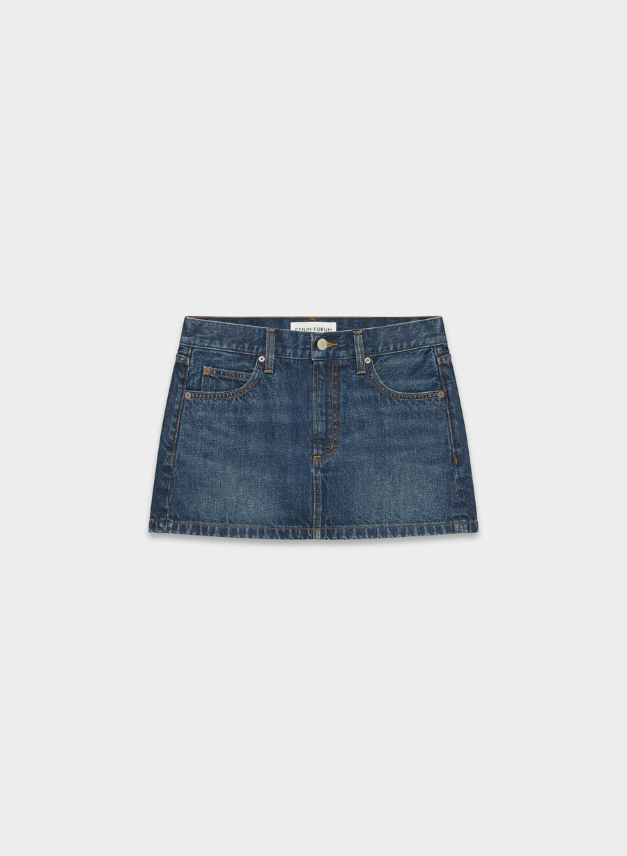 denim forum 90-talets vintage mikrojeanskjol be about dark bleu