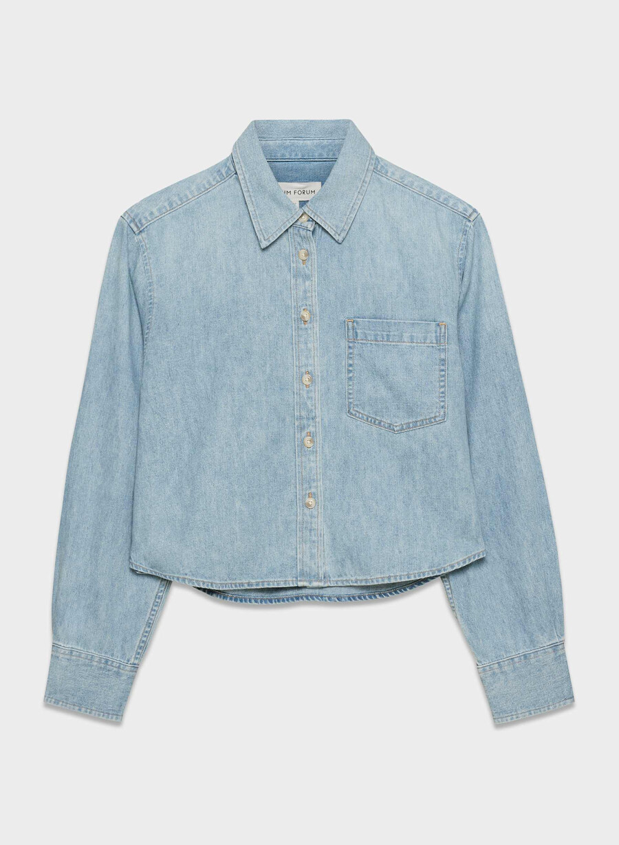 denim forum 80-tals jeansskjorta med bekväm midja 7 år bleu taboo
