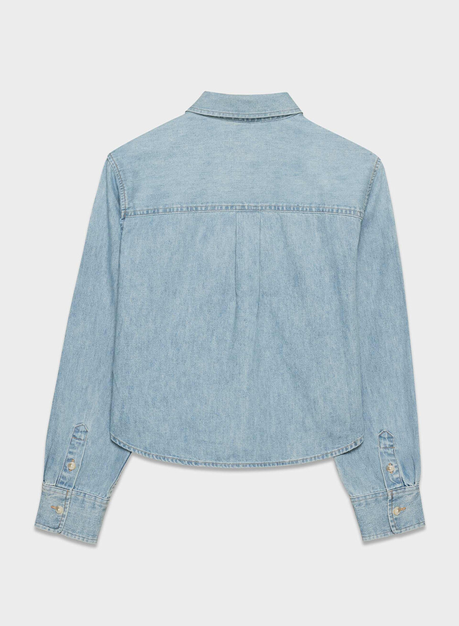 denim forum 80-tals jeansskjorta med bekväm midja 7 år bleu taboo