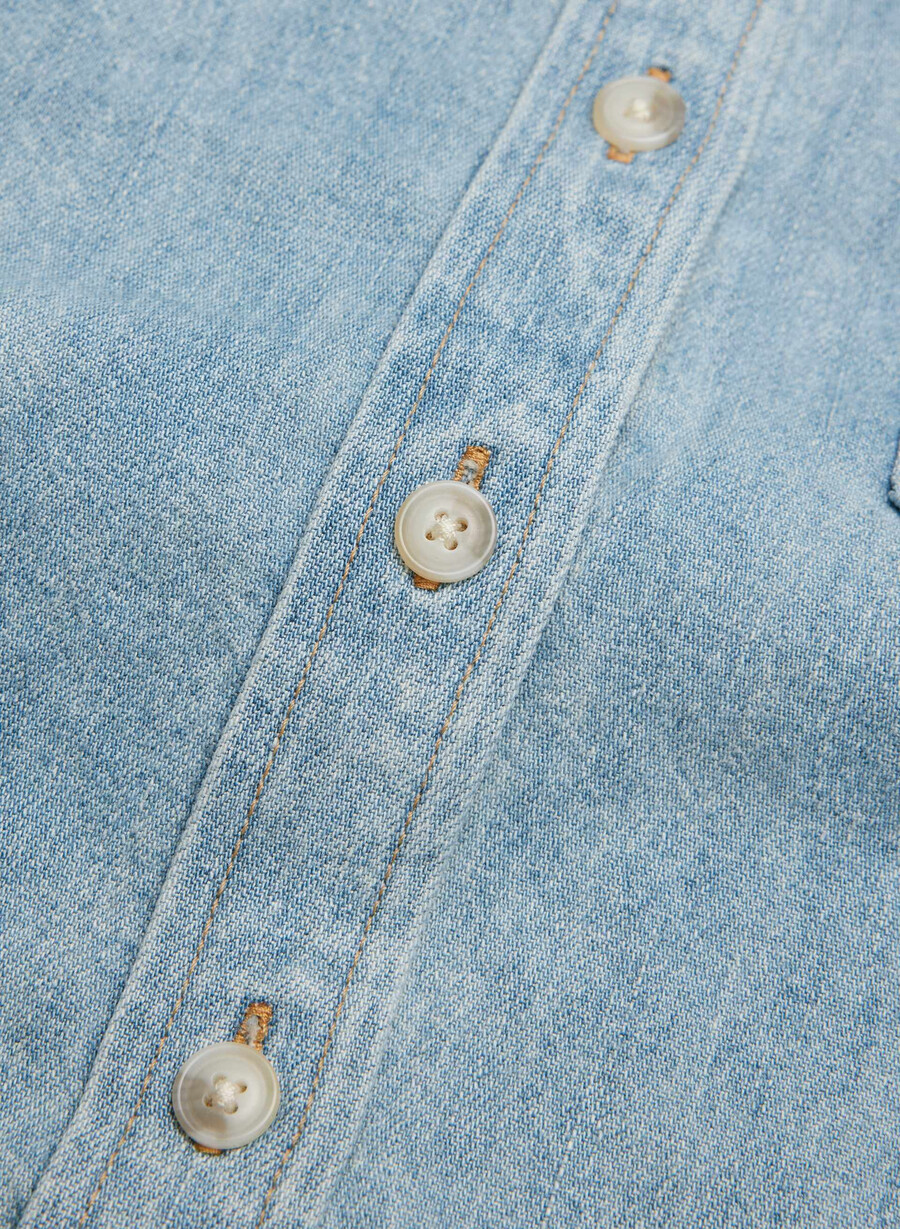 denim forum 80-tals jeansskjorta med bekväm midja 7 år bleu taboo
