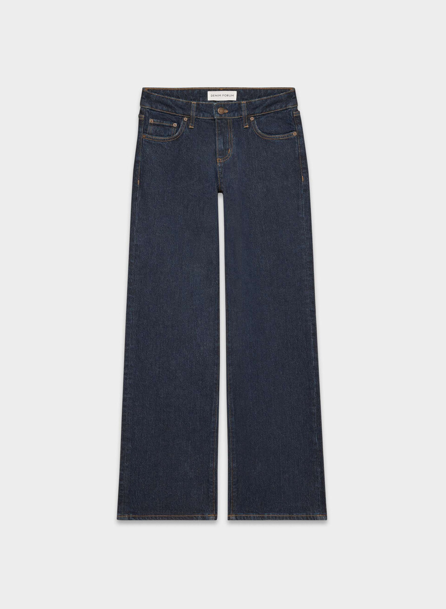 denim forum pam super lo-rise wide jeans no-stress mÖrkblÅ