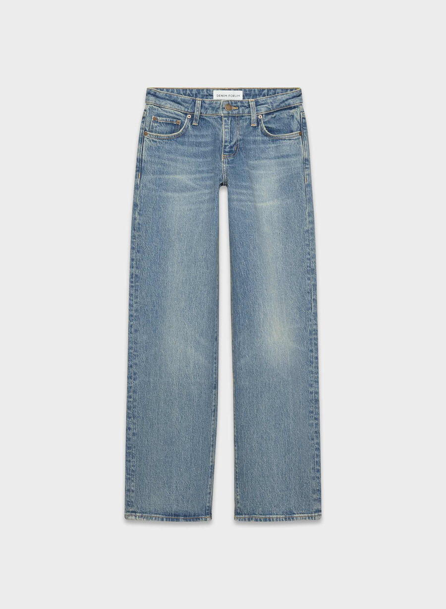 denim forum pam super lo-rise wide jeans vintage medium blÅ