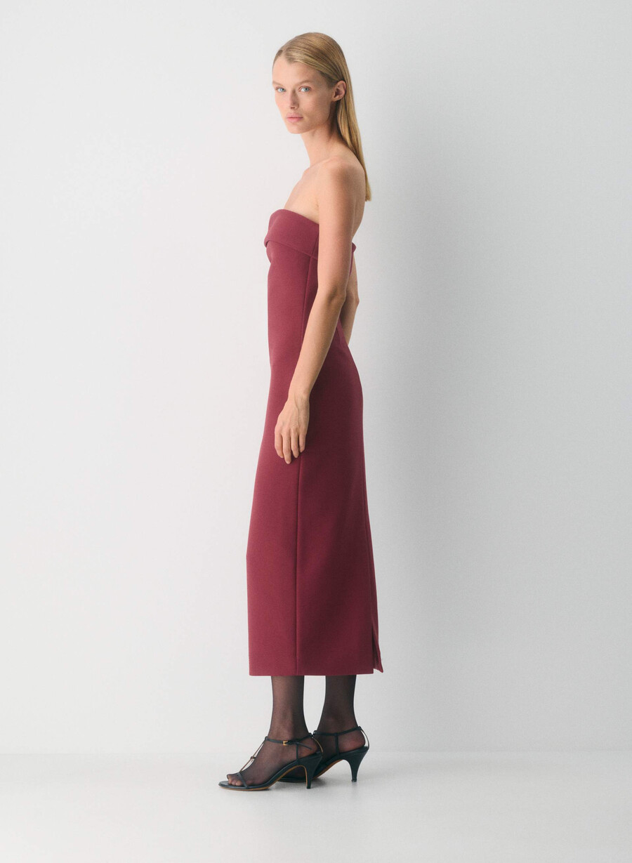 figureknit blickfångarklänning cordovan