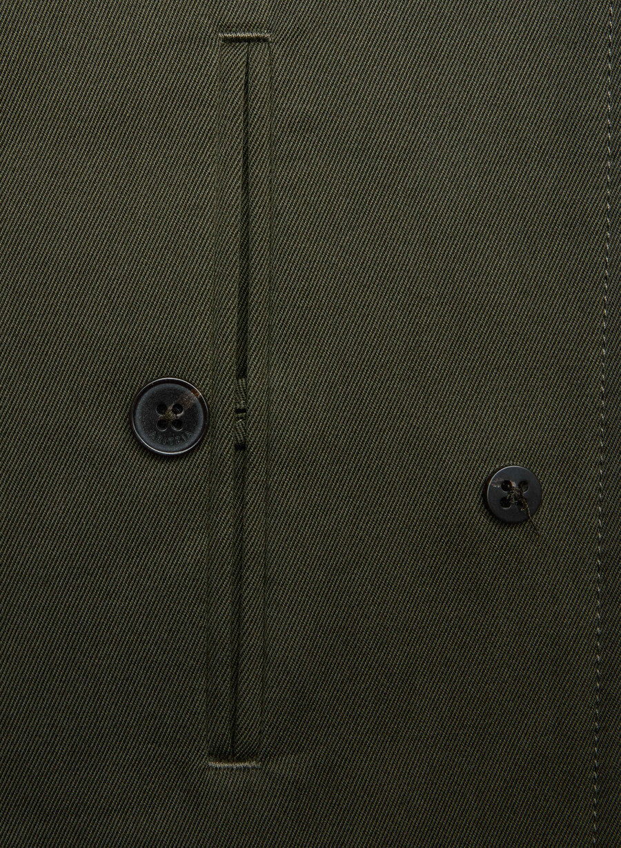 regent kort trenchcoat - rich twill mÖrkoliv