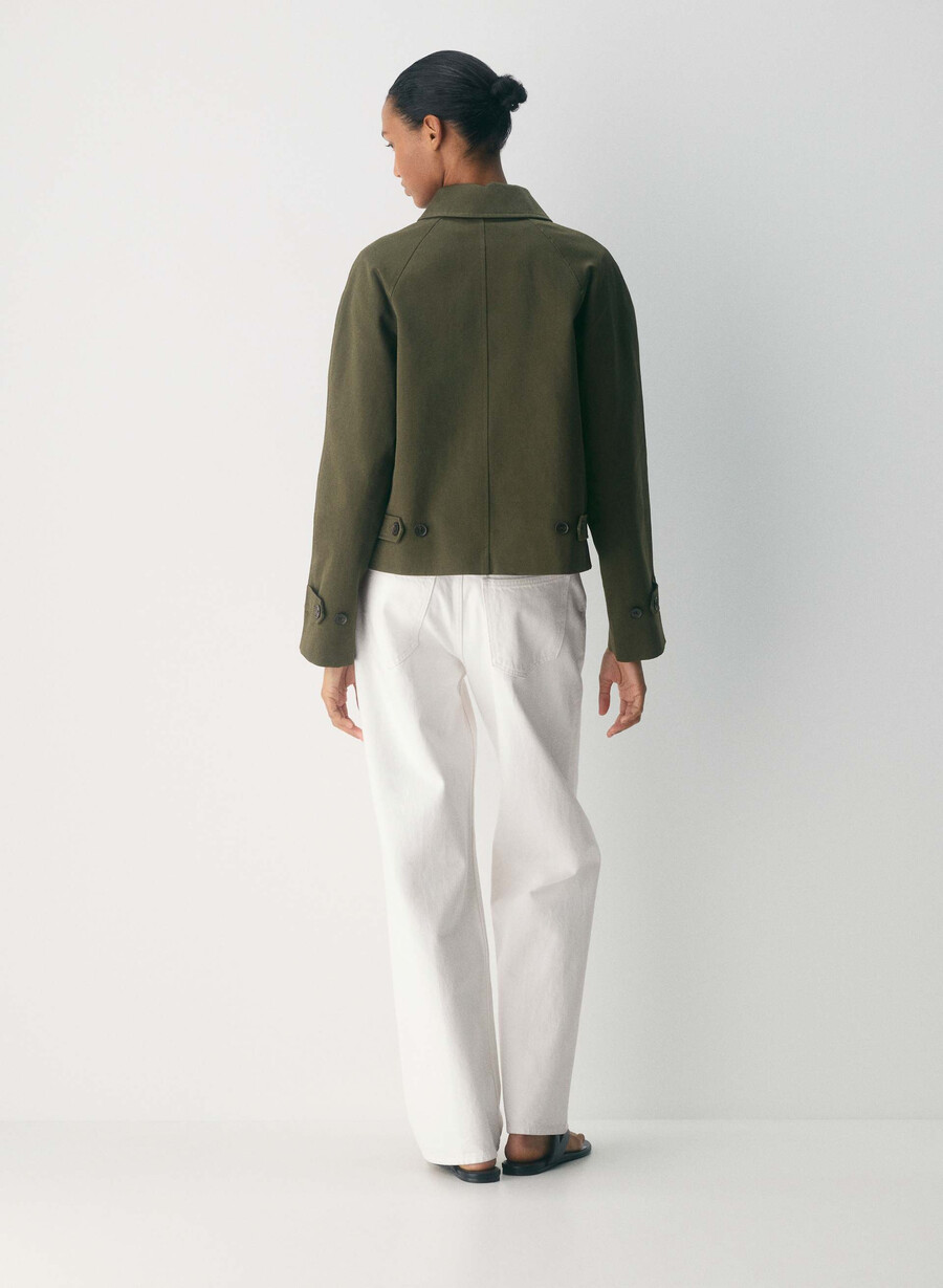 regent kort trenchcoat - rich twill mÖrkoliv